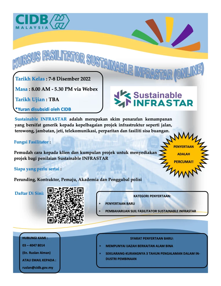 Flyer Kursus FASILITATOR INFRASTAR 2022 w QR CODE 2