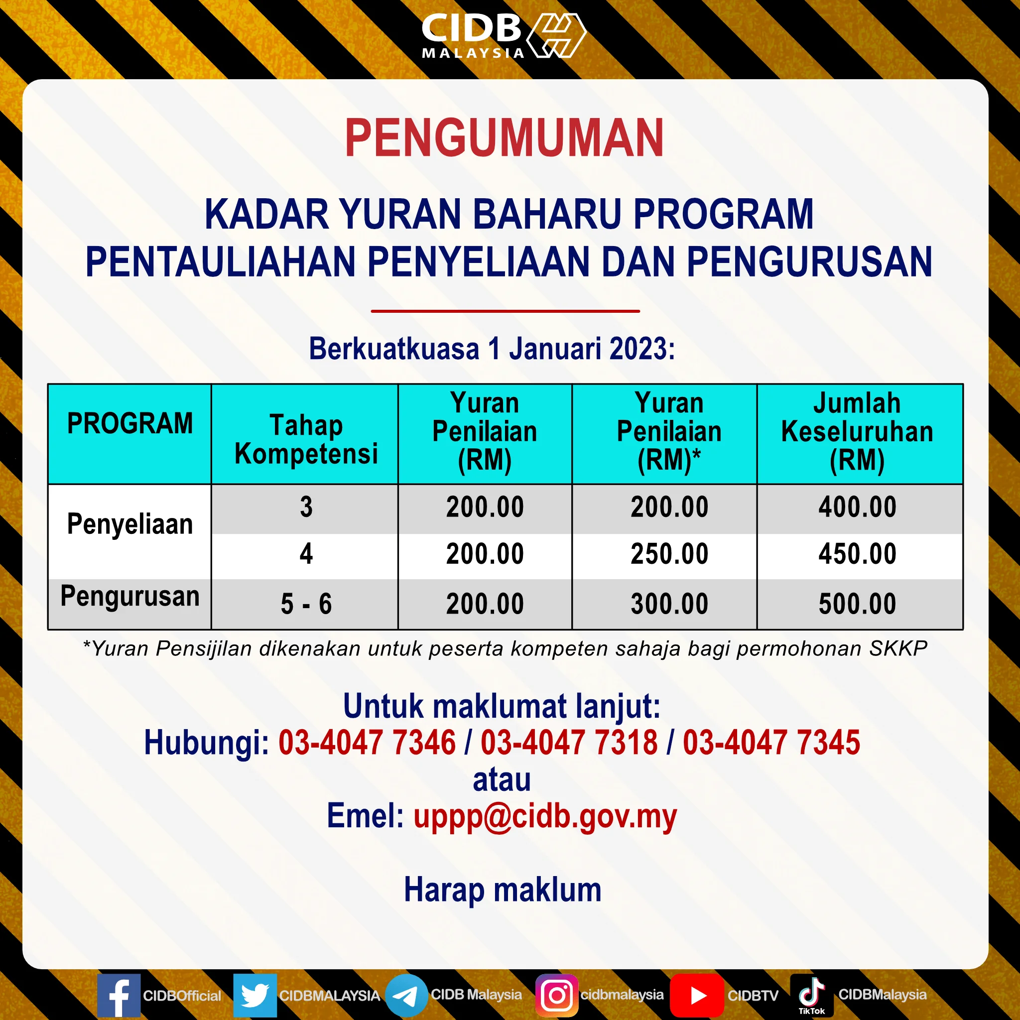 kadar yuran baharu penyelia & pengurus2