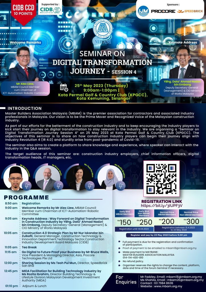 SEMINAR ON DIGITAL TRANSFORMATION JOURNEY | CIDB HQ