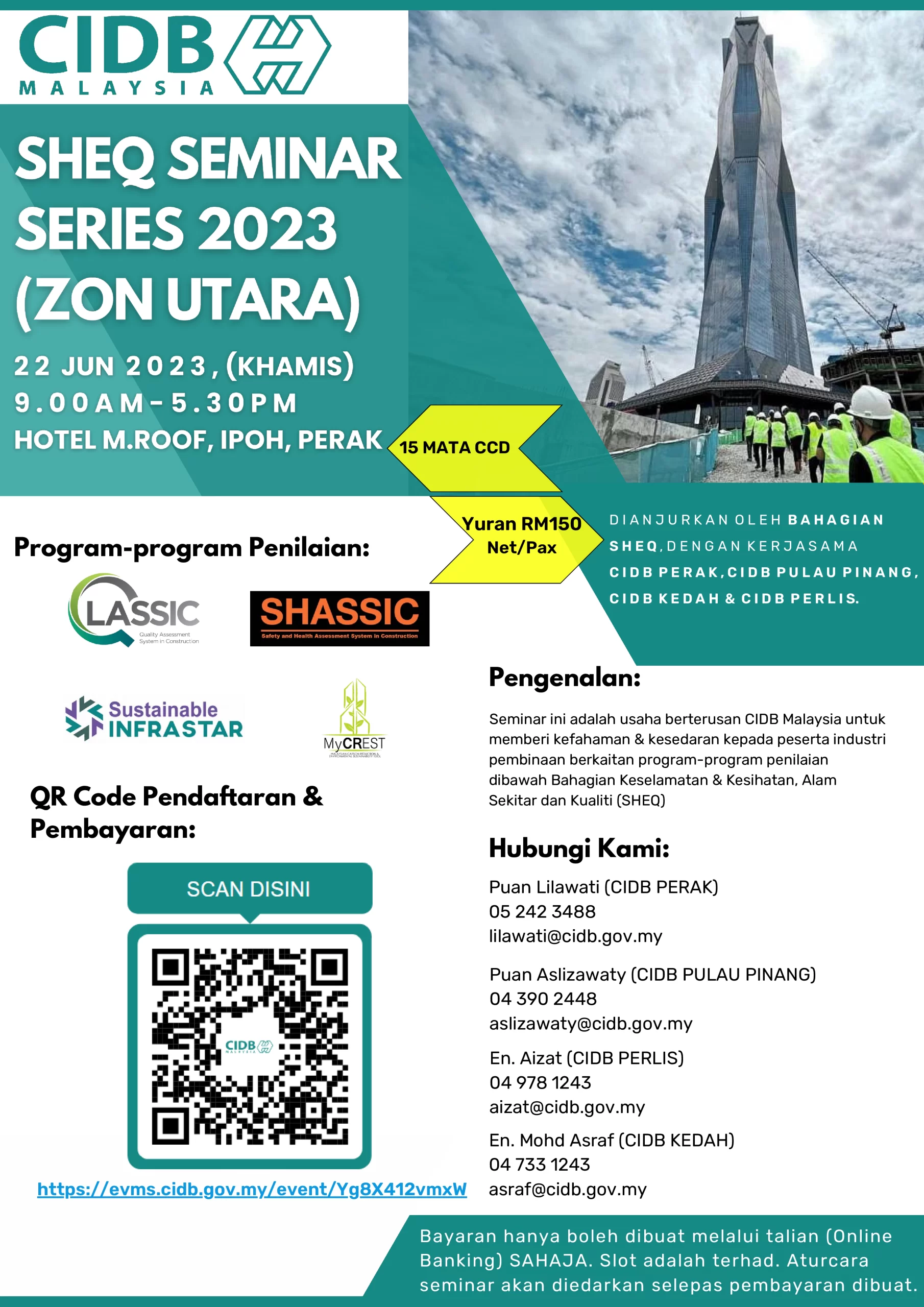 Promosi Seminar SHEQ Series 2023 - Zon Utara