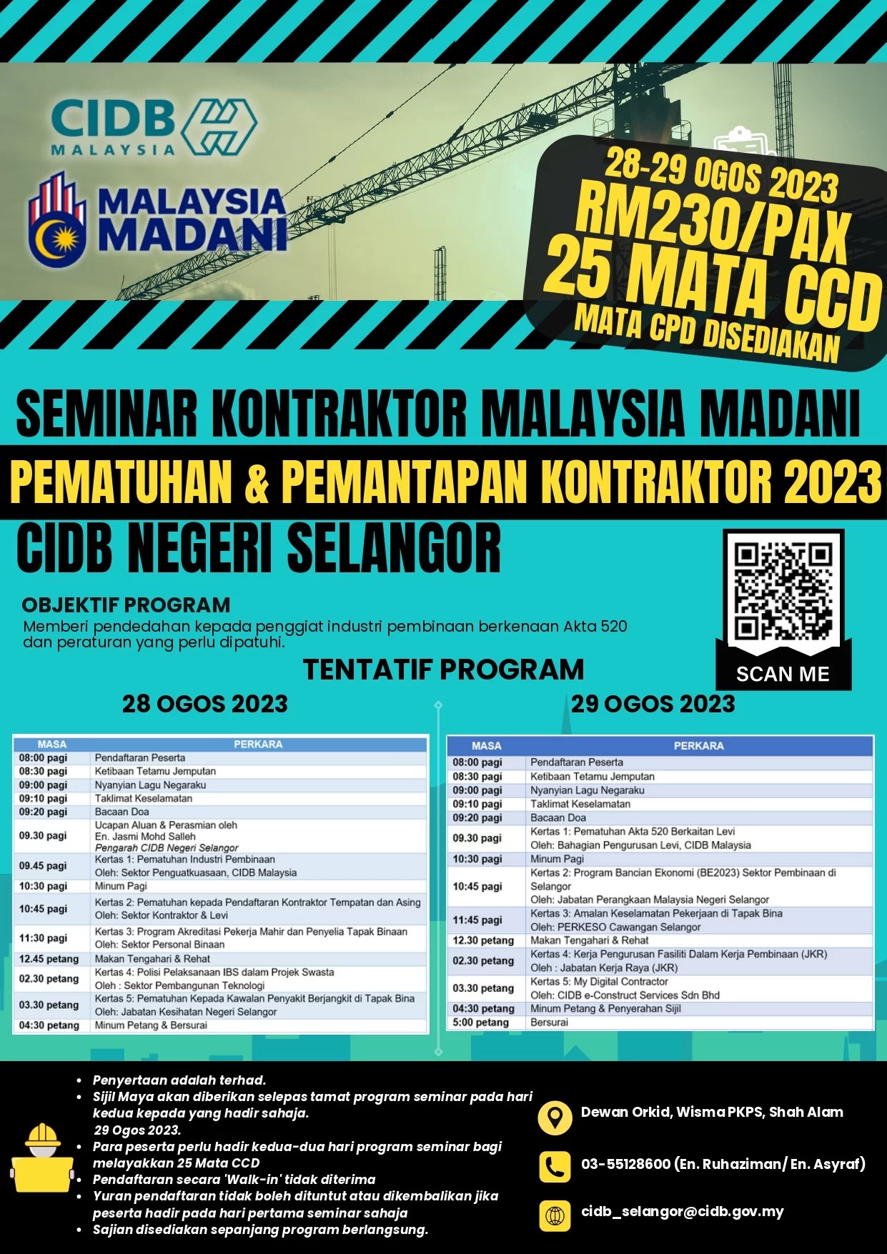 Seminar Kontraktor Malaysia MADANI Pematuhan & Pemantapan Kontraktor 2023