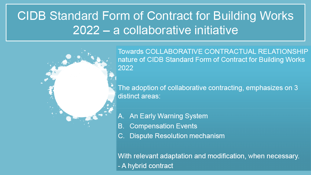 CIDB Standard Form of Contract For Building Works (2022 Edition)
